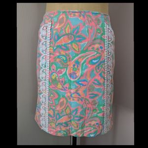 Lilly Pulitzer Skirt Corrie Skirt Paisley Print